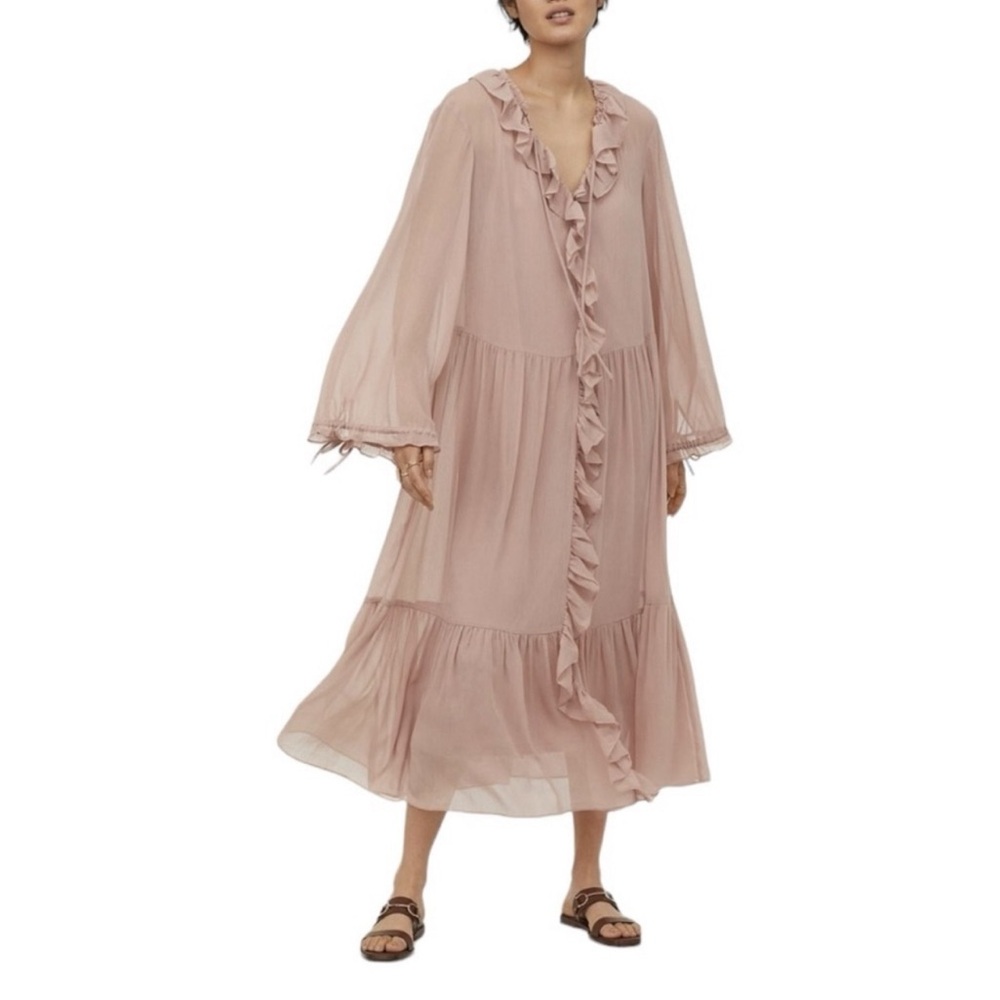 H&M wide-cut Tiered Dress